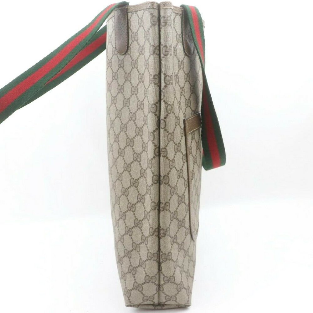 Vintage Gucci Sherry Line Guccissima Monogram Canvas Leather Tote Shoulder Bag - Picture 3 of 13